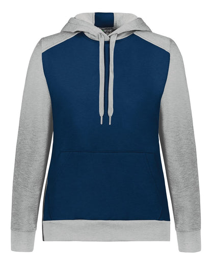 Augusta Sportswear Women's Eco Revive™ Three-Season Triblend Fleece Hooded Sweatshirt 6867 #color_Navy/ Grey Heather