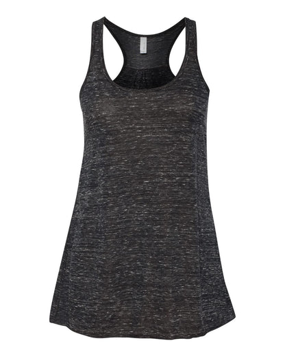 BELLA + CANVAS Women's Flowy Racerback Tank 8800 #color_Black Marble