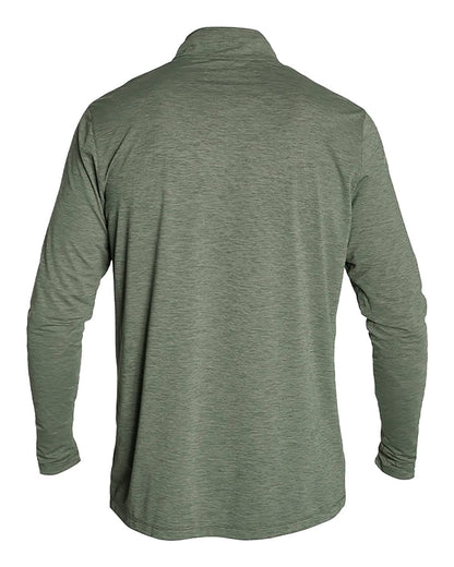 ANETIK Men's Low Pro Quarter-Zip Pullover MVQTRL9 #color_Dark Olive Heathered