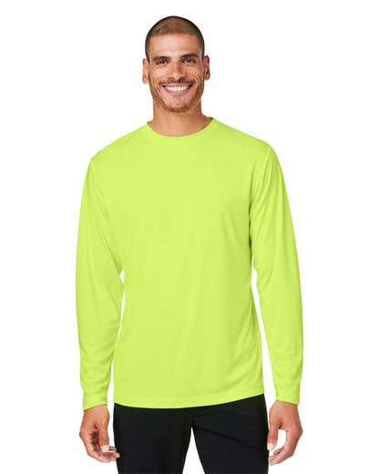 CORE365 Unisex Capital Long Sleeve Performance T-Shirt CE10L #colormdl_Safety Yellow