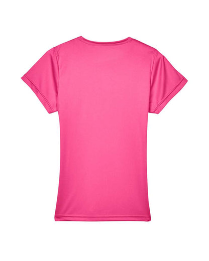 UltraClub Women's Cool & Dry Sport Performance Interlock T-shirt 8420L #color_Heliconia