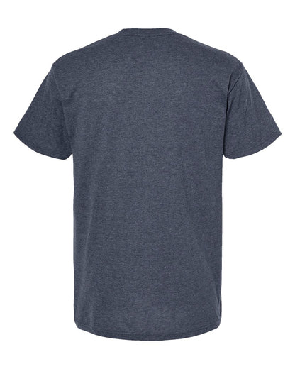 M&O Men's Gold Soft Touch T-Shirt 4800 #color_Heather Navy