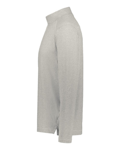 Holloway Unisex Eco Revive™ Ventura Soft Knit Quarter-Zip Pullover 223553 #color_Grey Heather