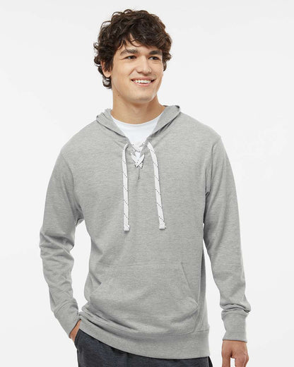 J. America Unisex Jersey Sport Lace Hooded Pullover 8231 #colormdl_Oxford