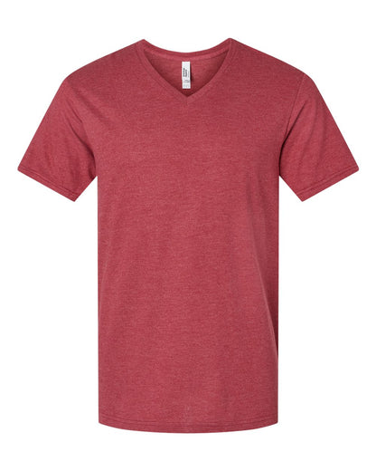 American Apparel CVC V-Neck Tee 2006CVC #color_Heather Cardinal