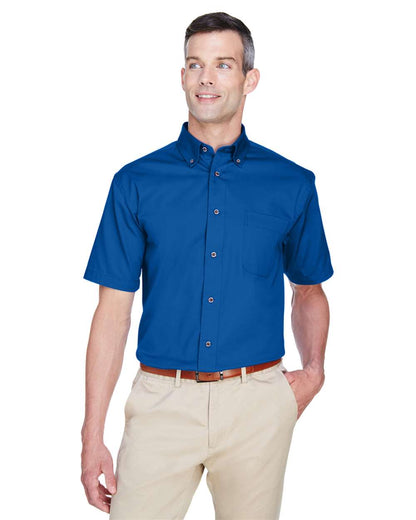 Harriton Men's Easy Blend™ Twill Dress Shirt with Stain-Release M500S #colormdl_French Blue