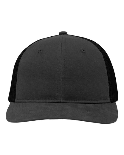 Sportsman Modern Six-Panel Trucker Fit Cap SP1650 #color_Charcoal/ Black