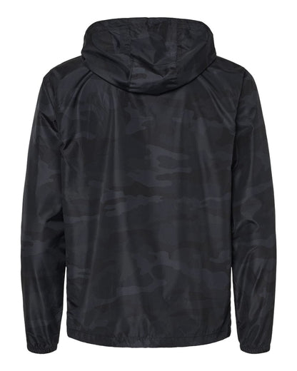 Independent Trading Co. Lightweight Windbreaker Full-Zip Jacket EXP54LWZ #color_Black Camo