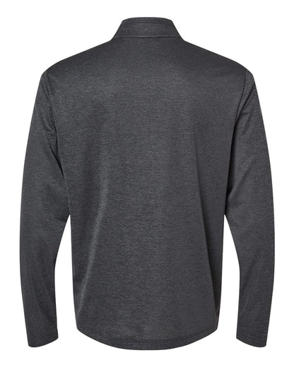 Adidas Men's Space Dyed Quarter-Zip Pullover A593 #color_Black Melange