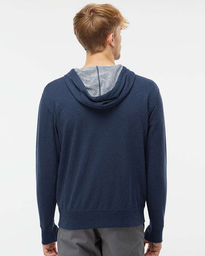 Independent Trading Co. Heathered French Terry Full-Zip Hooded Sweatshirt PRM90HTZ #colormdl_Navy Heather