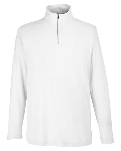 CORE365 Men's Fusion ChromaSoft™ Pique Quarter-Zip Pullover CE405 #color_White