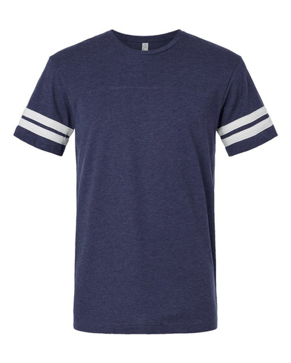 LAT Men's Football Fine Jersey Tee 6937 #color_Vintage True Navy/ Blended White