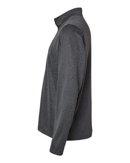 Adidas Men's Space Dyed Quarter-Zip Pullover A593 #color_Black Melange
