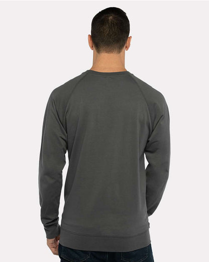 Next Level Laguna Raglan Crewneck Sweatshirt 9000 #colormdl_Heavy Metal