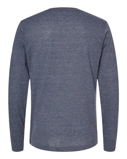 Tultex Poly-Rich Long Sleeve T-Shirt 242 #color_Heather Navy