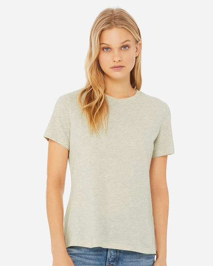 BELLA + CANVAS Women’s Relaxed Fit Heather CVC Tee 6400CVC #colormdl_Heather Prism Natural