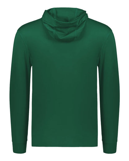 Holloway Youth Eco Revive™ Ventura Soft Knit Hooded Sweatshirt 222698 #color_Dark Green