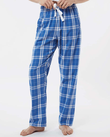 Boxercraft Women's Haley Flannel Pants BW6620 #colormdl_Royal/ Silver