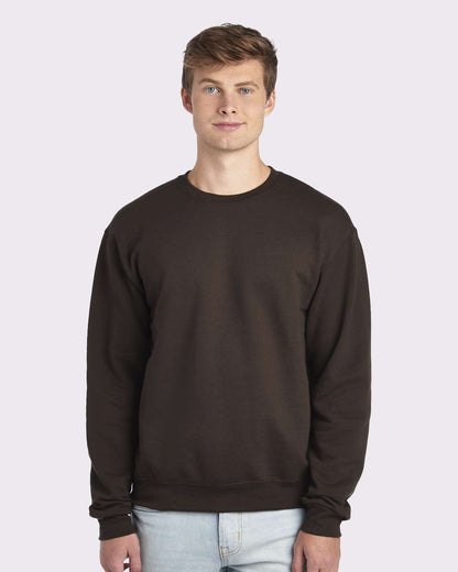 JERZEES Unisex NuBlend® Crewneck Sweatshirt 562MR #colormdl_Chocolate