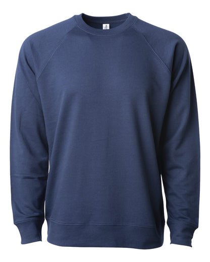 Independent Trading Co. Unisex Icon Lightweight Loopback Terry Crewneck Sweatshirt SS1000C #color_Indigo