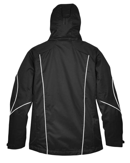 North End Women's Angle 3-in-1 Jacket with Bonded Fleece Liner 78196 #color_Black