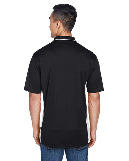 UltraClub Men's Cool & Dry Sport Two-Tone Polo 8406 #colormdl_Black/ Stone