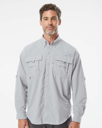 Columbia PFG Bahama™ II Long Sleeve Shirt 212463 #colormdl_Cool Grey