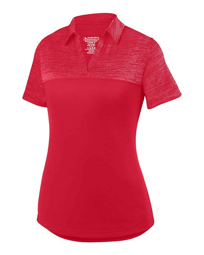 Augusta Sportswear Women's Shadow Tonal Heather Polo 5413 #color_Red