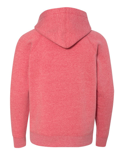 Independent Trading Co. Youth Lightweight Special Blend Raglan Hooded Sweatshirt PRM15YSB #color_Pomegranate