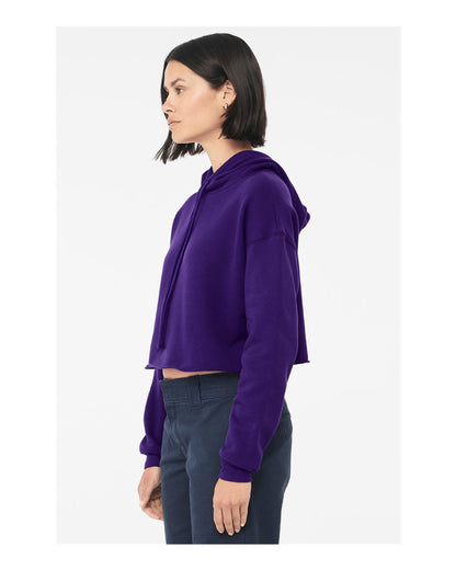 BELLA + CANVAS Women's Crop Fleece Hoodie 7502 #colormdl_Team Purple