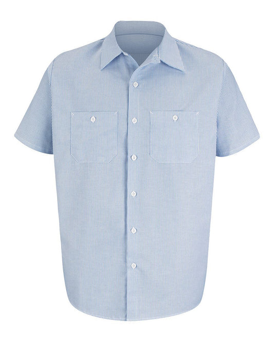 Red Kap Men's Tall Industrial Stripe Work Shirt SL20T