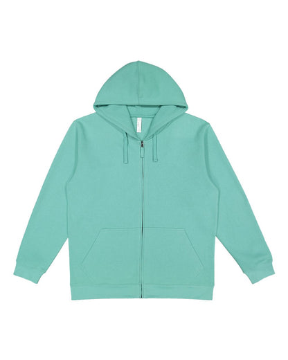 LAT Unisex Full-Zip Fleece Hoodie Sweatshirt 6927 #color_Saltwater