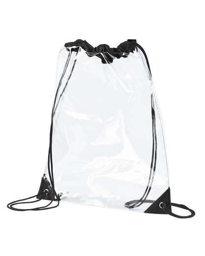 BAGedge PVC Clear Drawstring Bag BE253 #color_Black