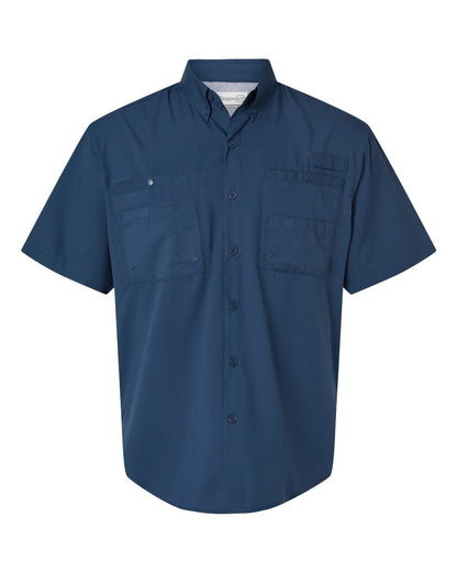 Paragon Men's Hatteras Performance Short Sleeve Fishing Shirt 700 #color_Navy