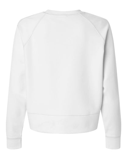 Adidas Women's Beyond Side-Snap Crewneck Sweatshirt A1014 #color_White