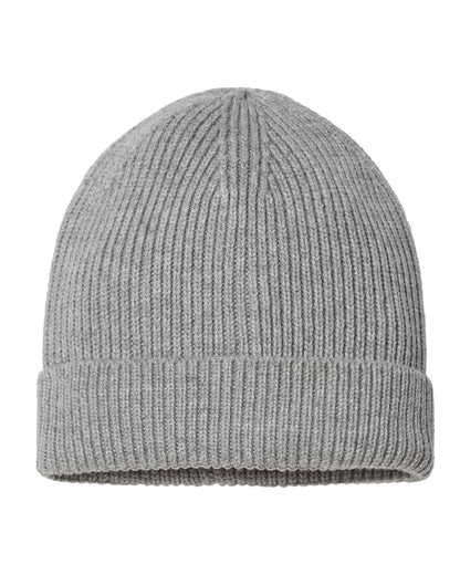 Atlantis Headwear Sustainable Fine Rib Cuffed Beanie ANDY #color_Light Grey Melange