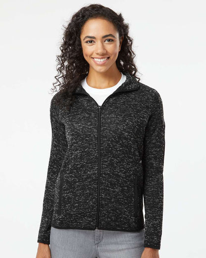 Burnside Women's Sweater Knit Jacket 5901 #colormdl_Heather Black