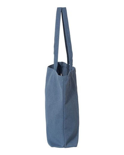 Liberty Bags Seaside Pigment-Dyed Large Tote 8507 #color_Blue Jean