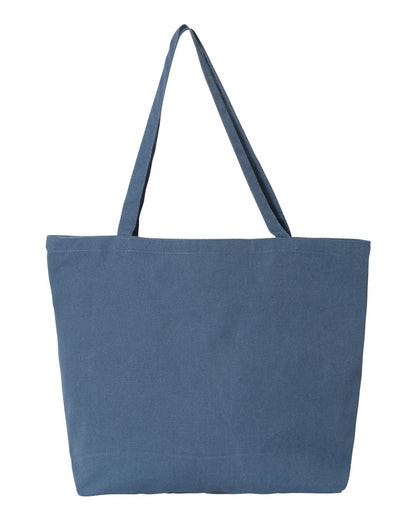 Liberty Bags Seaside Pigment-Dyed Large Tote 8507 #color_Blue Jean