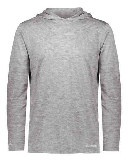 Holloway Youth Electrify CoolCore® Hooded Sweatshirt 222689 #color_Athletic Grey Heather