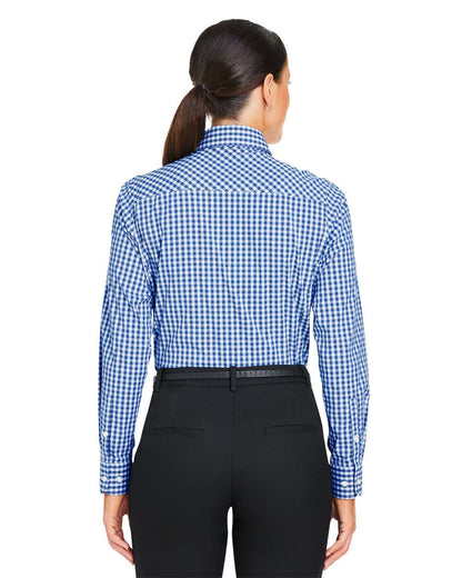 Devon & Jones Women's CrownLux Performance® Gingham Dress Shirt DG536W #colormdl_French Blue/ White