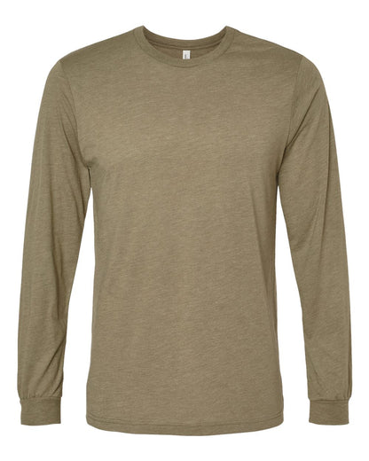 BELLA + CANVAS Triblend Long Sleeve Tee 3513 #color_Olive Triblend