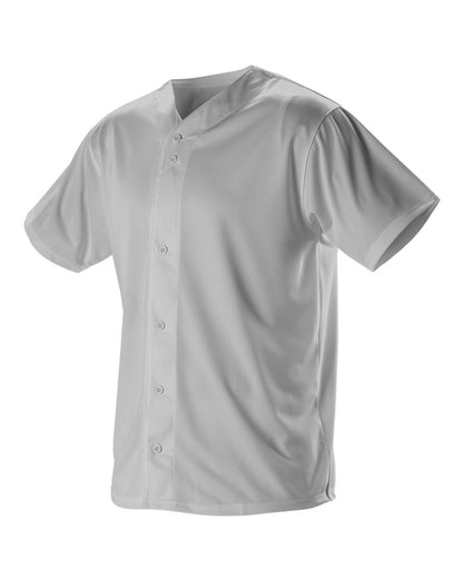 Alleson Athletic Full Button Lightweight Baseball Jersey 52MBFJ #color_Grey