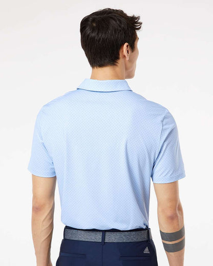 Adidas Men's Ultimate365 Diamond Dot Print Polo A498 #colormdl_Glow Blue/ White/ Navy