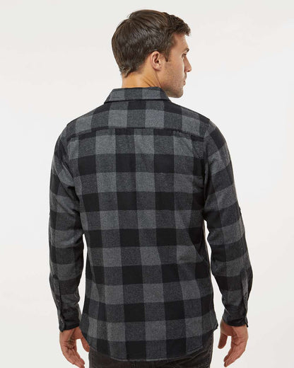 Burnside Yarn-Dyed Long Sleeve Flannel Shirt 8210 #colormdl_Charcoal/ Black Buffalo