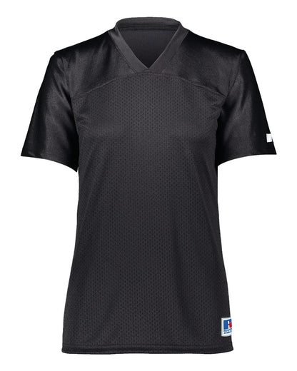 Russell Athletic Women's Solid Flag Football Jersey R0593X #color_Black