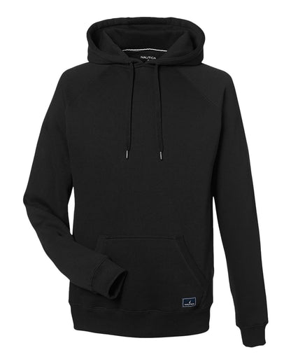 Nautica Unisex Anchor Fleece Hooded Sweatshirt N17199 #color_Black