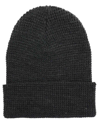 YP Classics Waffle Cuffed Beanie 2501KC #color_Dark Grey
