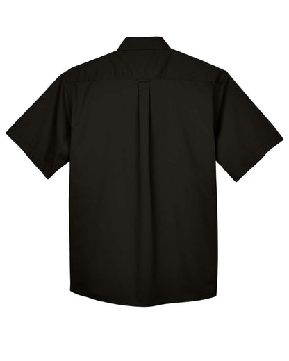 Harriton Men's Easy Blend™ Twill Dress Shirt with Stain-Release M500S #color_Black