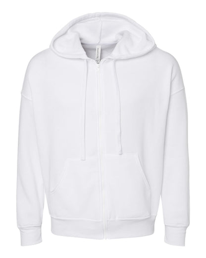 BELLA + CANVAS Sponge Fleece DTM Full-Zip Hoodie 3759 #color_White